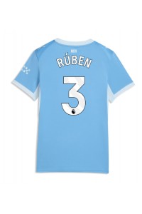 Manchester City Ruben Dias #3 Fotballdrakt Hjemme Klær Dame 2026-27 Korte ermer